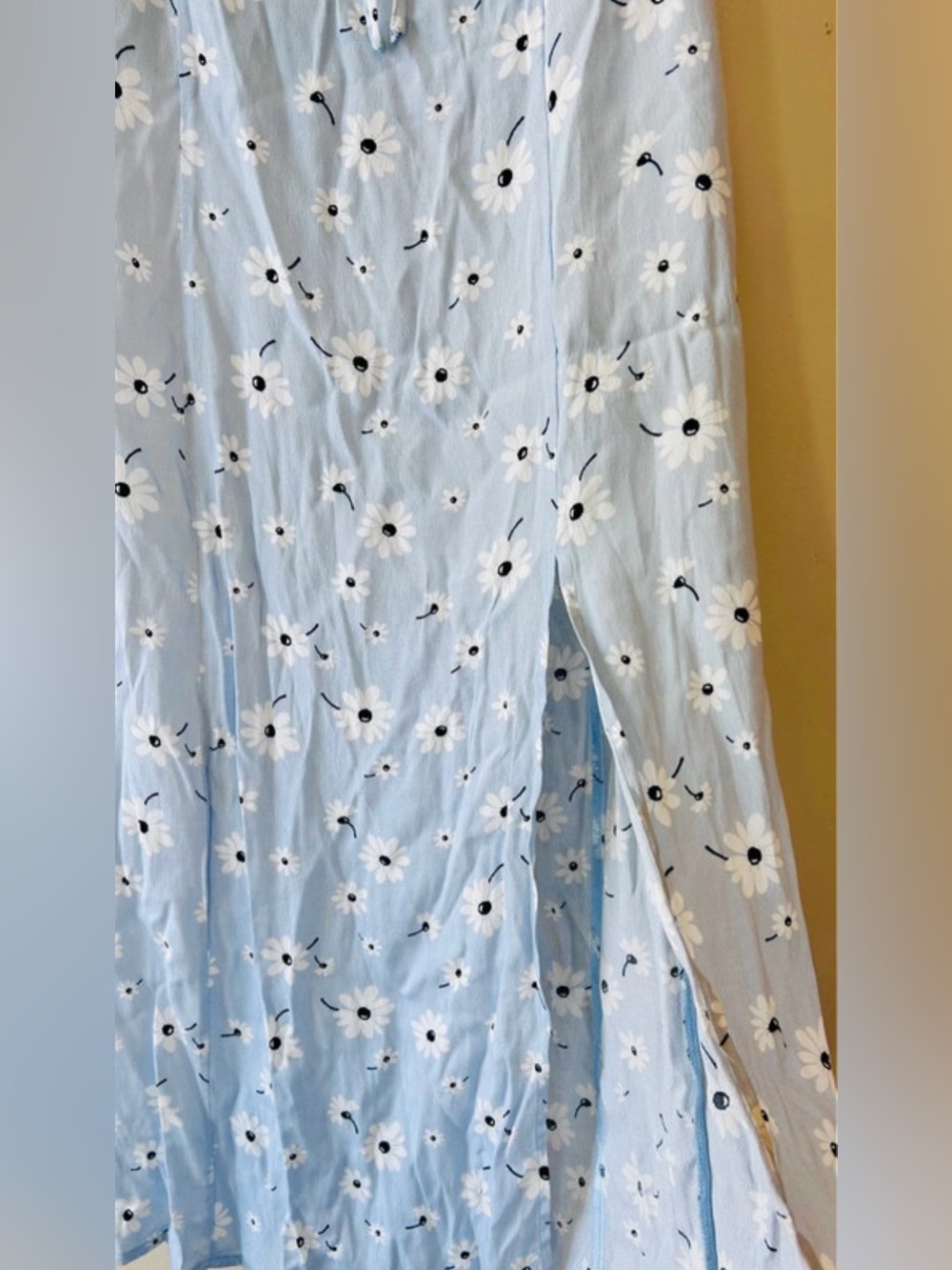 Light Blue Floral Midi Dress , Size L - Picture 4 of 4